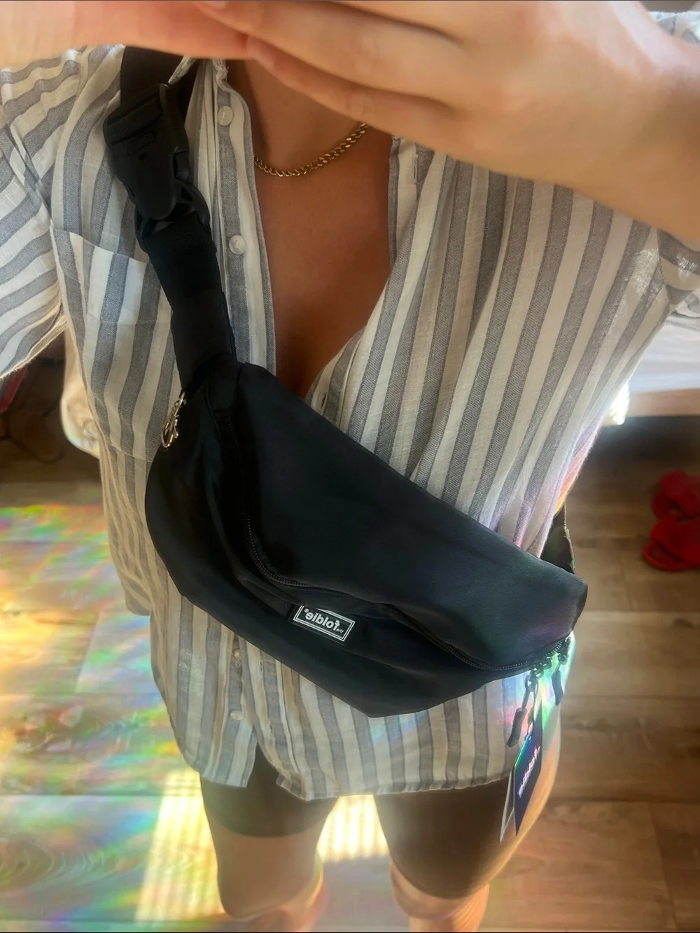 the foldie Black Crossbody Sling Bag - Minimal Everyday Carry